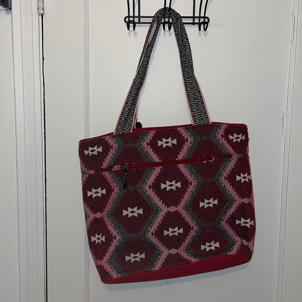 Steven by Steve Madden Aztec beaded large tote with tassel fringe charm - Picture 6 of 14